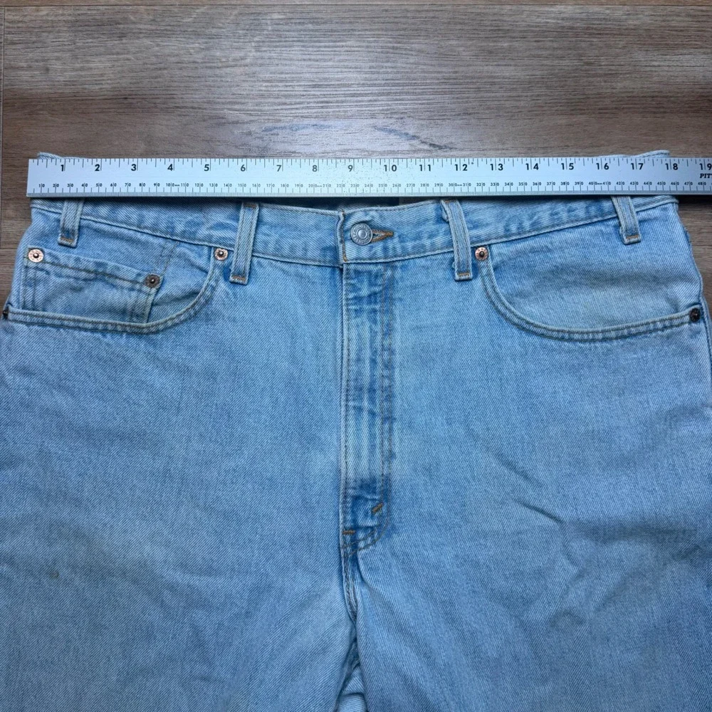 Vintage Levi's 550 Jean Shorts Mens 38 Blue Relaxed Fit Cut Off Made in USA